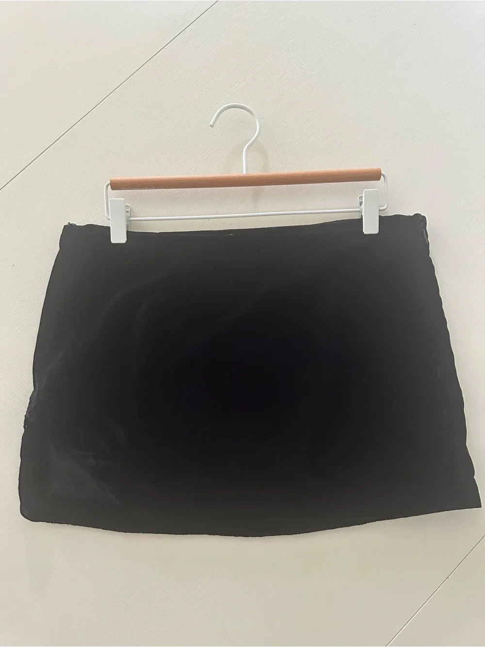Free People Black Velvet Mini Skirt